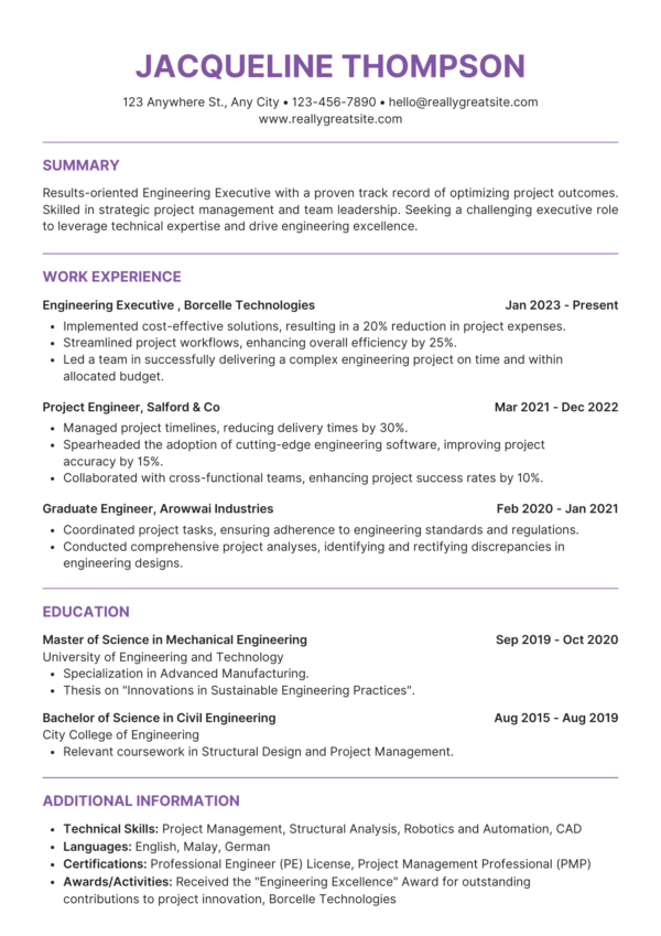 ATS Friendly Resume